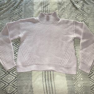 Naadam Merino Cashmere Fisherman Turtleneck in Dusty Lavender Size S